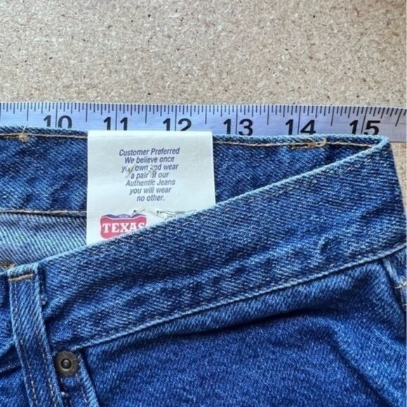 Texas Jeans Low-Rise Straight Leg 100% Cotton Blue Denim Jeans Womens Size 12 - Picture 8 of 8